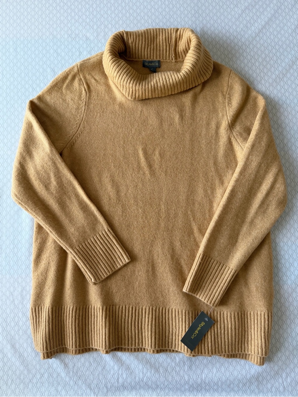 Style & Co. Camel Cowl Neck Sweater